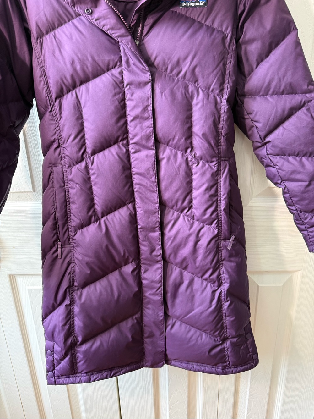 Patagonia Down With It Parka Dark Plum Purple 600 Fill Down Womens Size XS - Picture 4 of 14